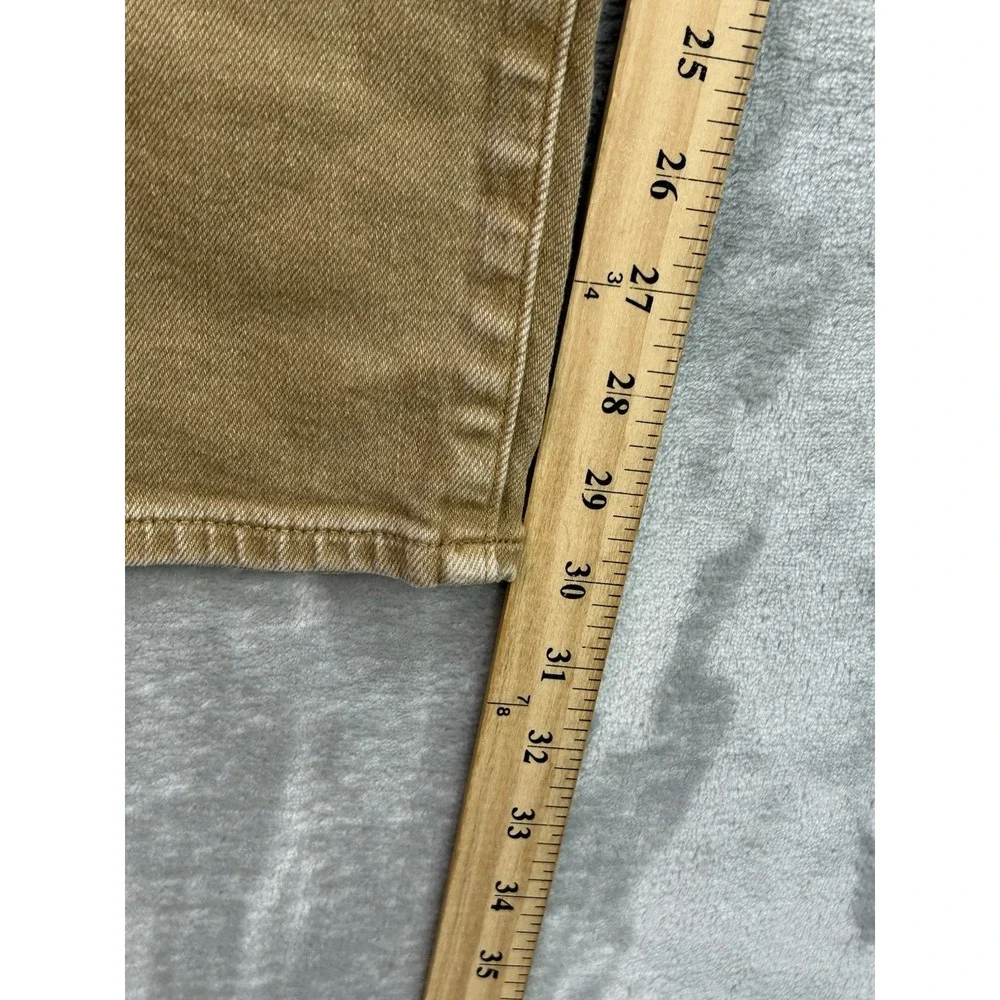 American Eagle Jeans Mens Sz 38x30 Slim Straight Tan Easy Flex Active Denim Guys